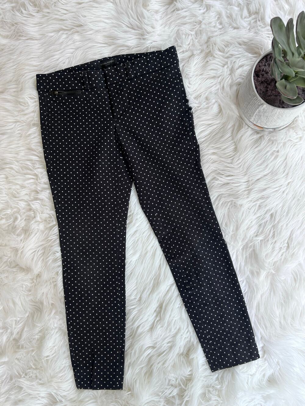 Banana Republic Women’s Black Polka Dot Skinny Pants